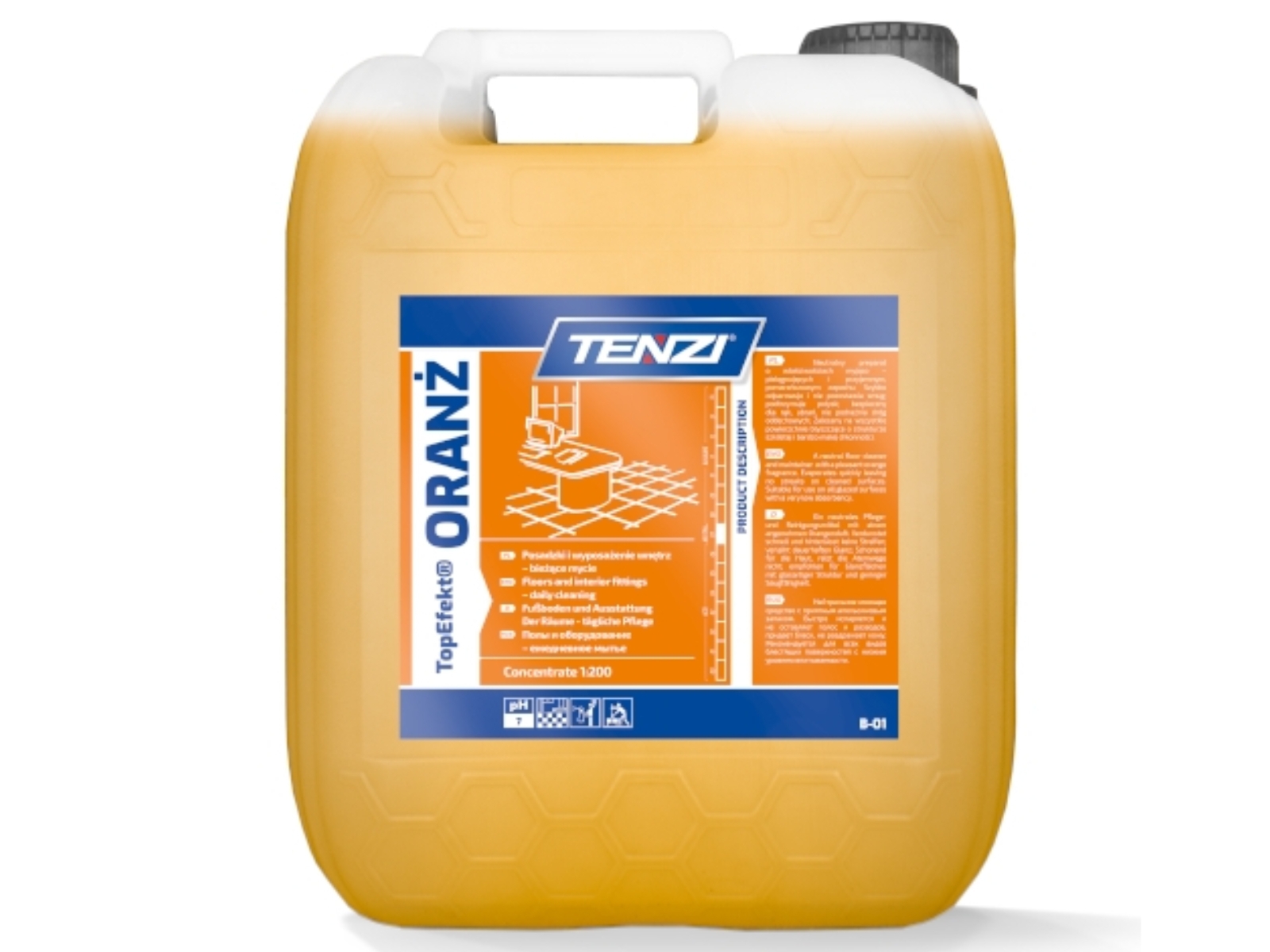 Top Efekt ORANŻ B01 Tenzi 10l Pomarańcz. do podłóg